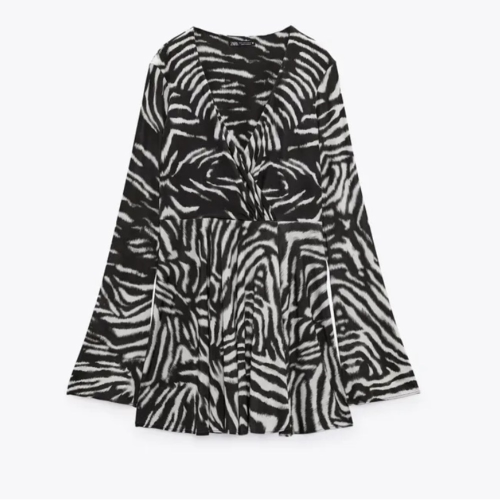 Zara zebra printed dress
